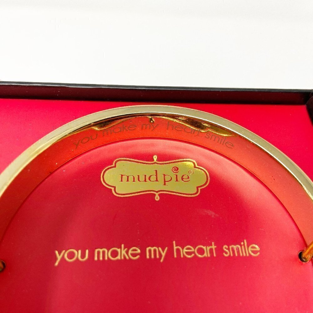 MUD PIE | Friendship Hidden Message Black Bangle Gold Plated - Picture 4 of 6